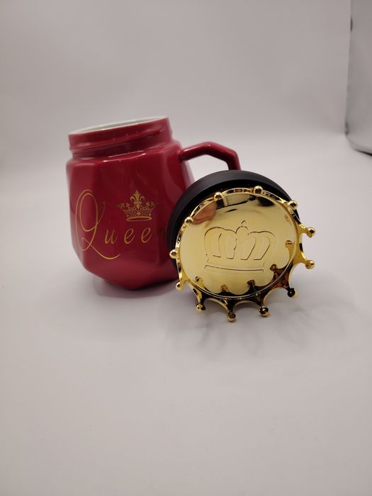 Кружка  с крышкой керамическая