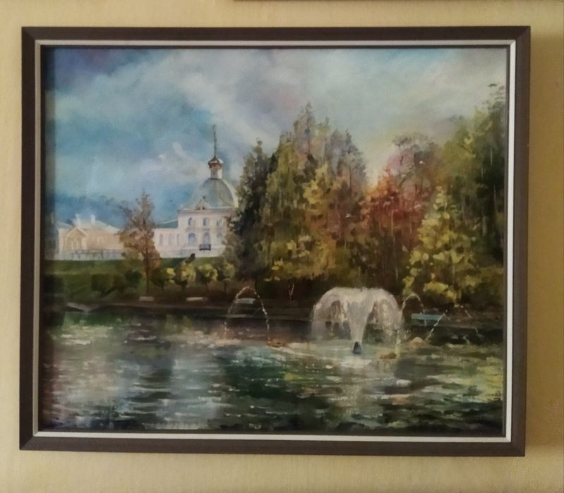 Картина маслом «Петергоф», холст 50×59