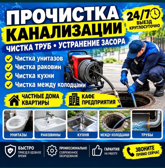 Сантехник Прочистка Чистка Очистка канализация