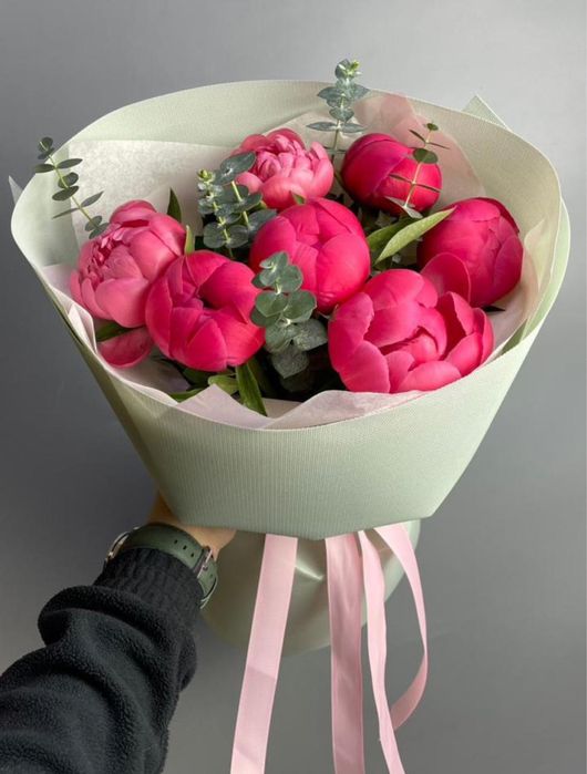 Пионы Розы Цветы Букеты Тюльпаны