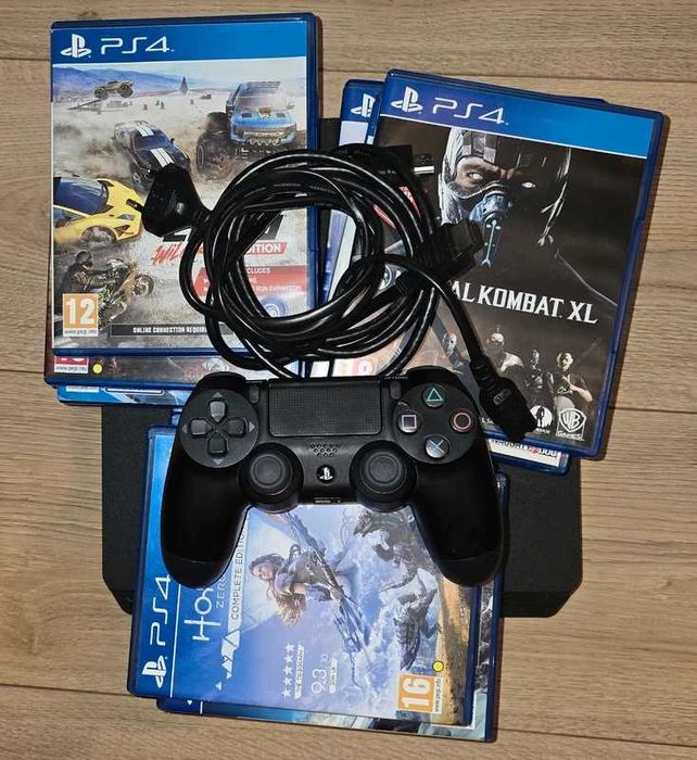 Set Playstation 4 Slim + Controller + 19 Jocuri | Cadou perfect
