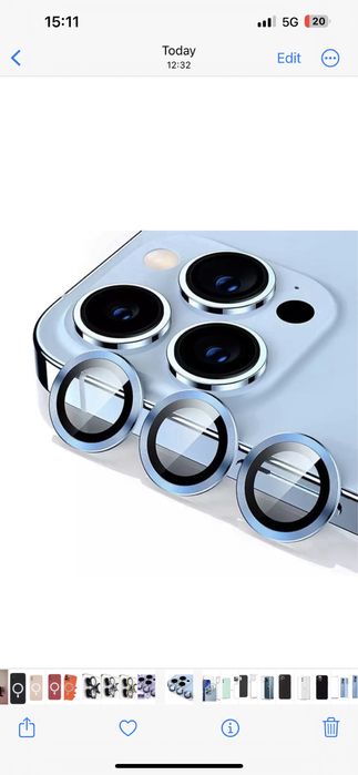 Iphone 13/14/15/16/17 PLUS PRO MAX Protectie/Folie Camera Cerc Metalic