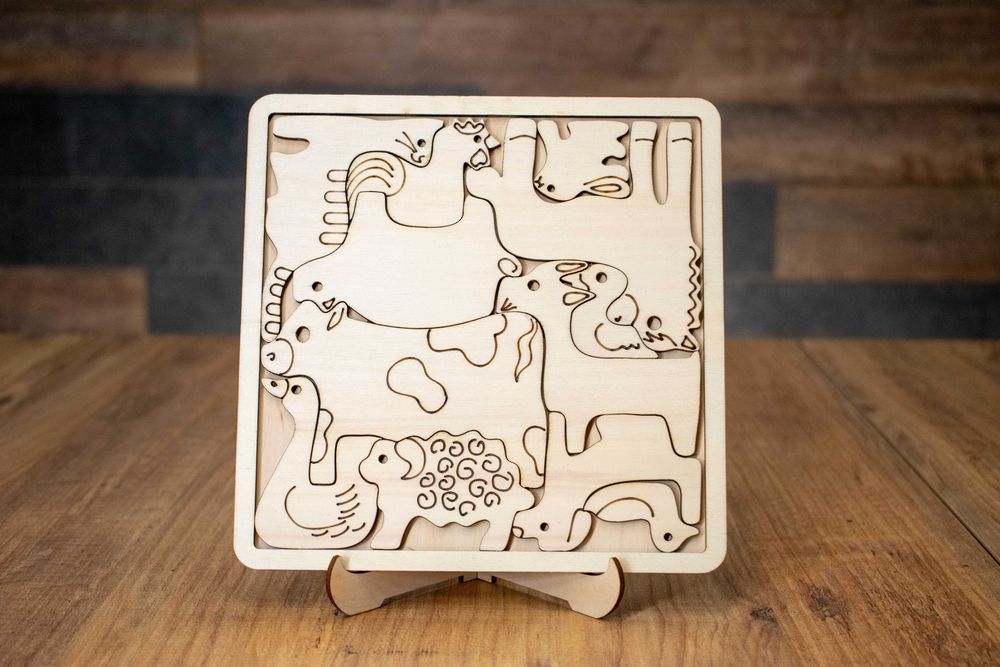 Дървен пъзел Веселата Ферма