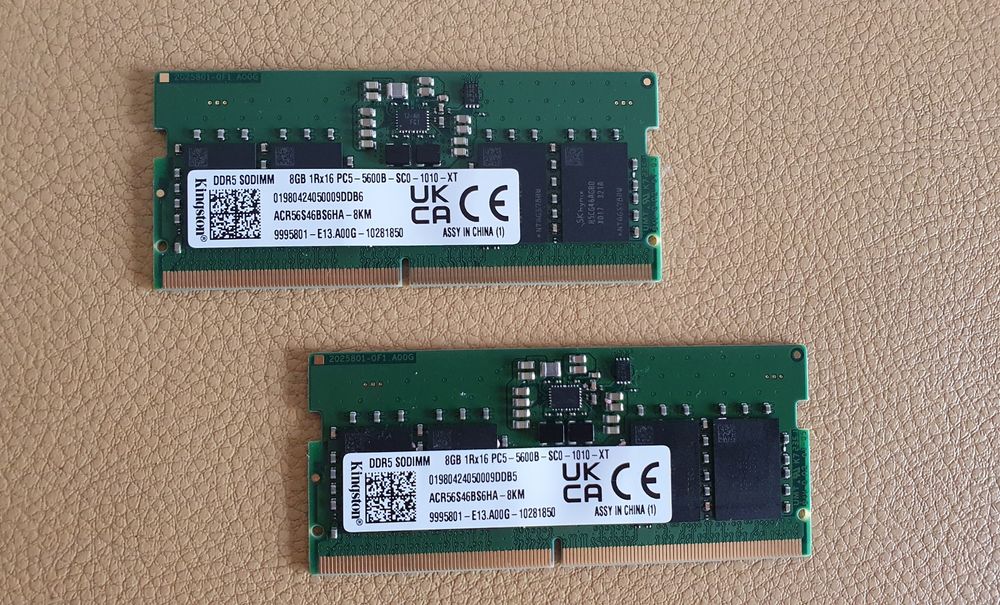 Kingston 2x8 GB (16GB) 5600mhz DDR5 SODIMM