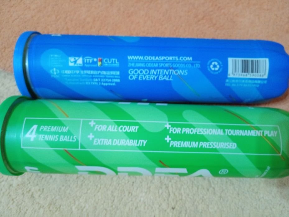 Mingi tenis ITF Approved ODEA si bax cu 60 de mingi tenis Odea ITF pen