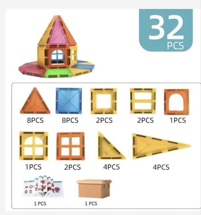 Magnetic tiles set nou