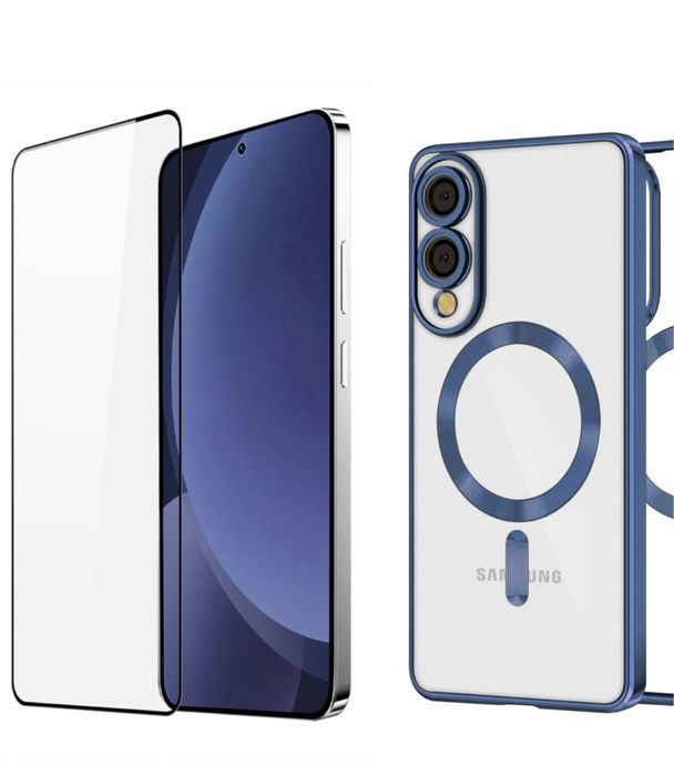 Samsung S25 S25 EDGE PLUS ULTRA - Husa Magsafe Lucioasa + Folie Sticla