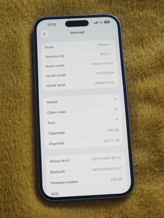 iPhone 16 Plus 256 Blue bateria 100% gofree