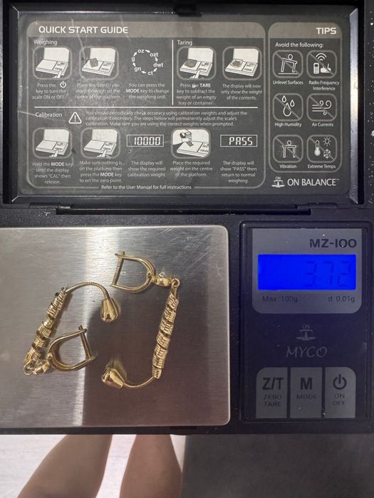 Cercei aur 14 k 3.72 g