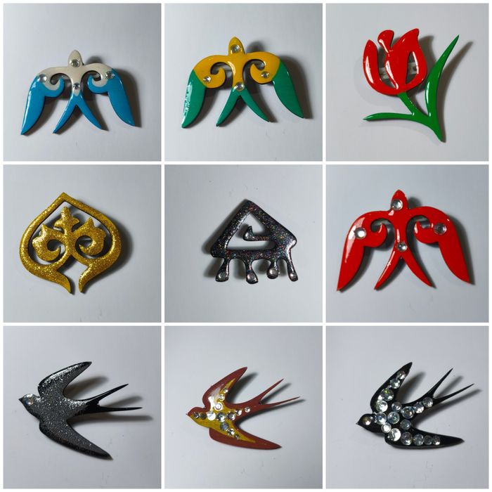 Этно брошка брошь