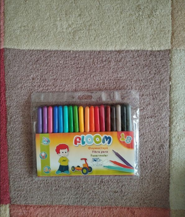 3 броя нови комплекта флумастери - заедно или поотделно