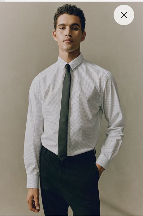 Рубашка H&M . Slim fit . рр М