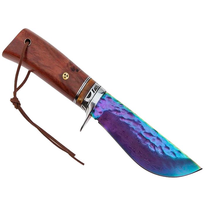 Cutit vanatoare, Rose Accuracy, damasc, 22 cm, lemn trandafir