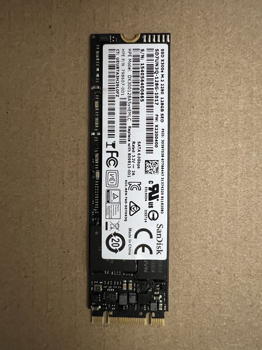 M2 SSD 128 GB SanDisk 2280 x300s