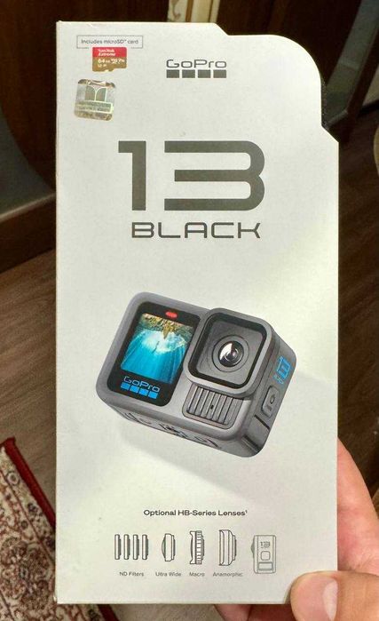Новая GoPro HERO13 Black + Скоростная карта SanDisk 64GB (Gold)