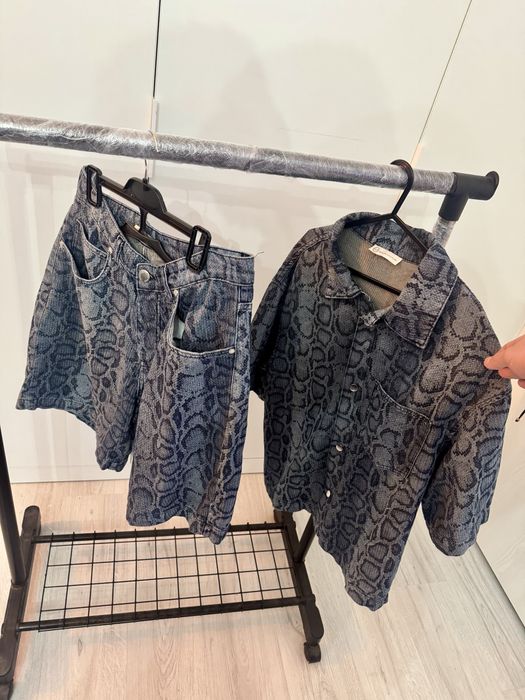 compleu blugi animal print leopard unic kaylani couture