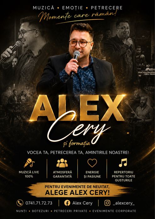 Alex Cery și Formația – Muzică live pentru nunți, botezuri și evenimente private