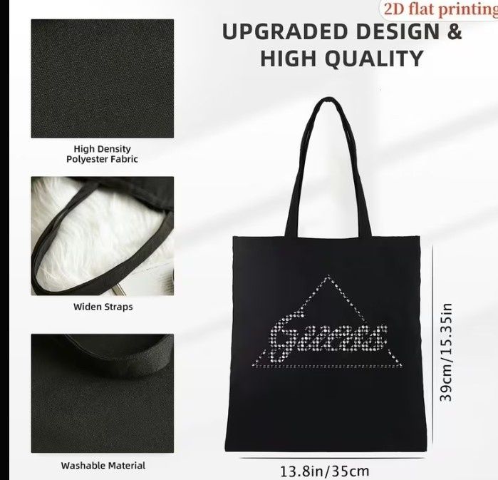 Geanta Guess/tip sacosa/material textil, potrivita cumpărături, saculet, etichetă