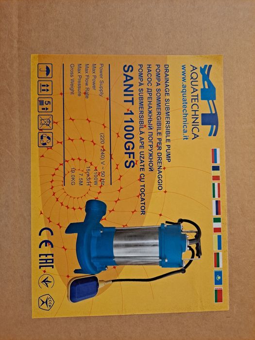 Pompa apa murdara Aquatechnica 1100W, cu tocator