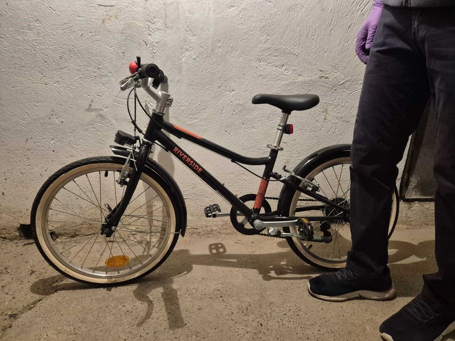 Bicicletă polivalentă Riverside 500 20'' corail copii 120-135 cm