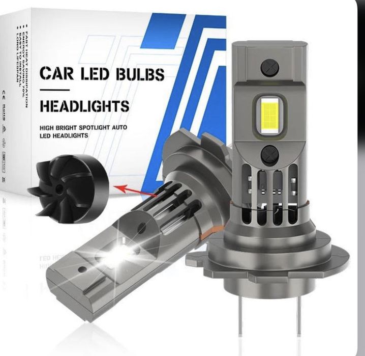 Set 2 becuri cu Led H7 / H1 / 1:1 / 180w / 20.000Lm / Model nou 2025