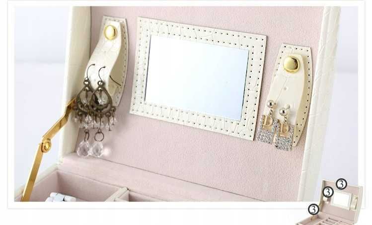 Кутия за бижута, органайзер с огледало и чекмеджета