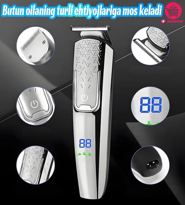 Koʻp funktsiyali erkaklar uchun elektron soqol olgich