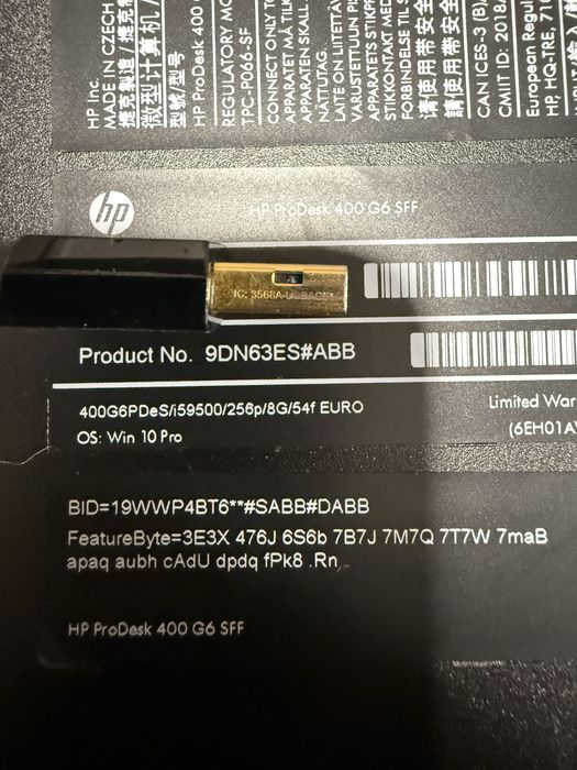 Calculator HP ProDesk 400 G6 SFF, Intel i5-9500, 8GB RAM, 256GB SSD