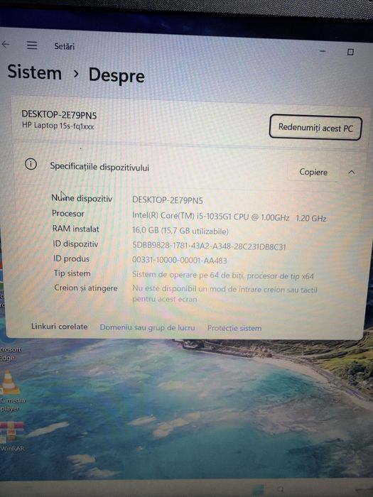 Laptop HP Intel i5 10gen 16g 512g nvme 15.6 FHD