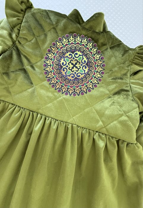 Кыз бала шапаны тюрбанмен