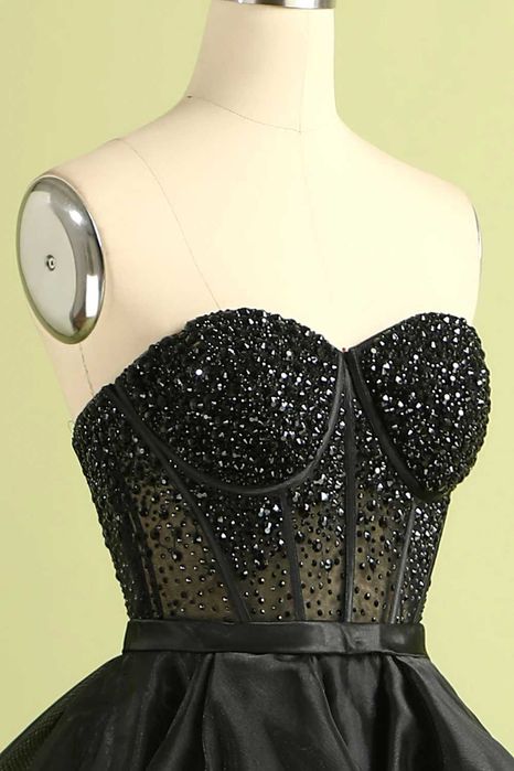 Абитуриенска Рокля Бална Корсет Органза Камъни Бюстие Официална пола