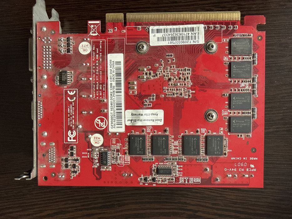 Видеокарта GF 9500 GT 1024 DDR2 128b