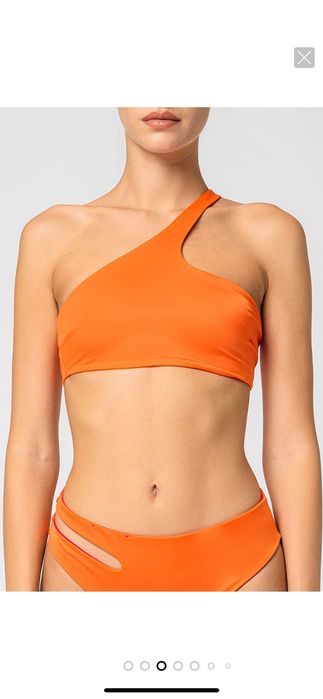 Двулицев бански от 2 части в розово и оранжево