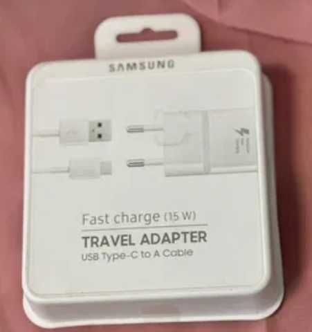 Samsung зарядно 15W Fast Charge + USB Type-C кабел