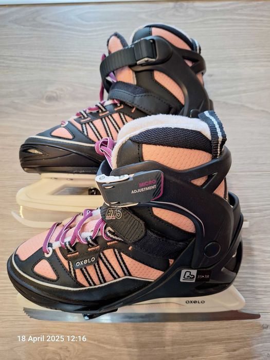 Patine gheata Oxelo FIT5 Junior Fete marime 35 - 37