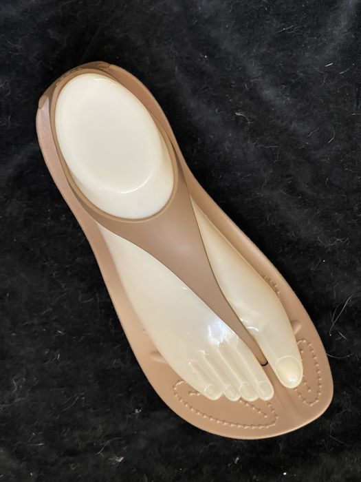 Sandale silicon dama bej bronz negre Crocs sexi flip
