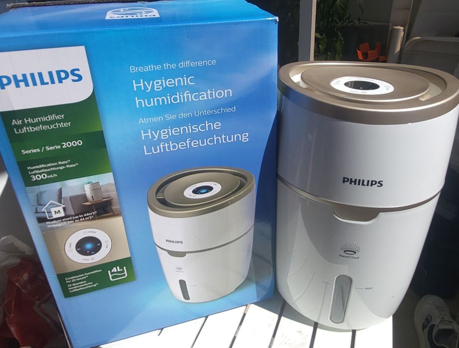 Philips 2000 series HU4816/10 овлажнител за въздух, Impeller, 4 L, бял, шампанско