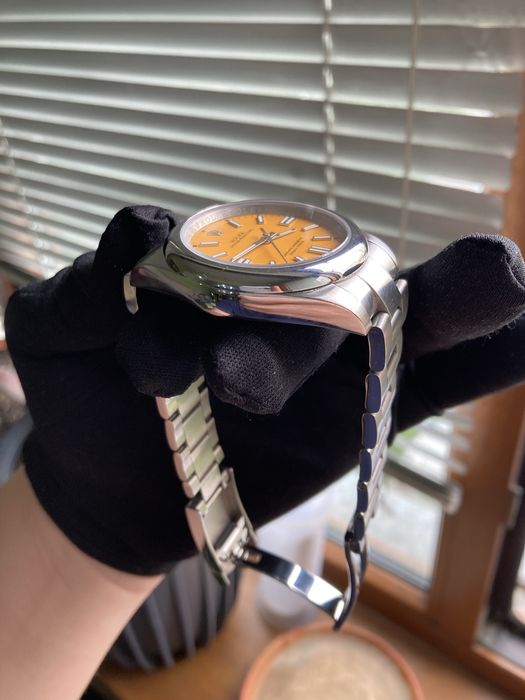 Rolex Oyster Perpetual yellow dial