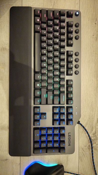Tastatura gaming mecanica Lenovo Legion K500, iluminare RGB, switch Re