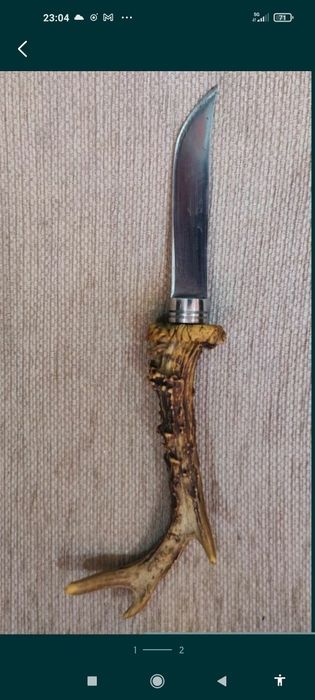 Cuțit cu mâner din corn cerb