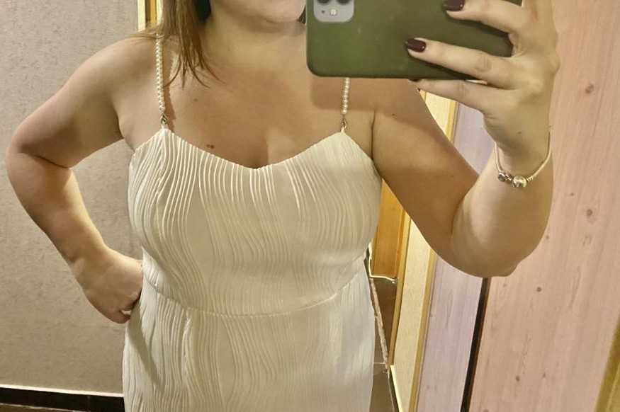 Официална бяла рокля