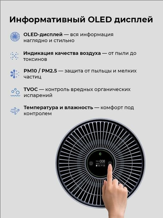 Очиститель воздуха Smartmi Air Purifier 2, HEPA-фильтр, темно-синий