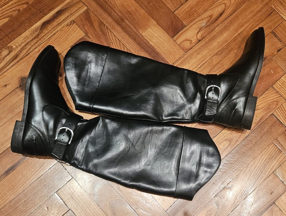 Кожени ботуши Zara