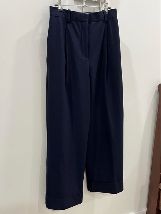 Темно синие брюки-zara