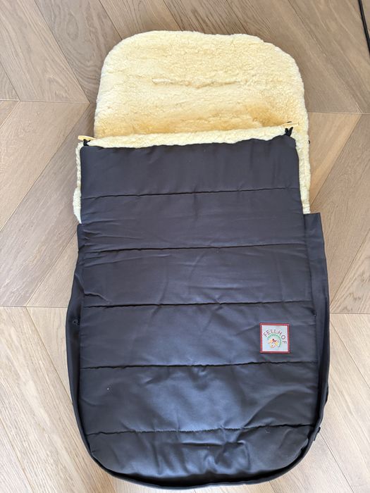 Зимно одеало от естествена вълна за детска количка