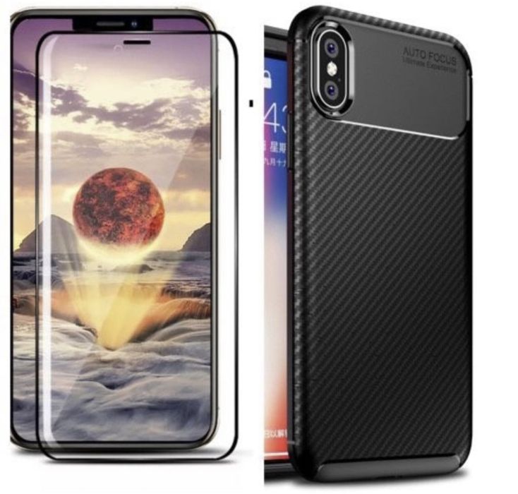 Iphone X XS XR - Husa Silicon Diferit Case 0,3MM si Folie Sticla 21D