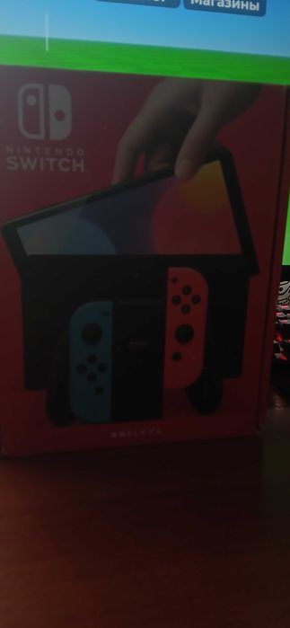 Полный оригинальный комплект Nintendo Switch OLED + SD 64GB