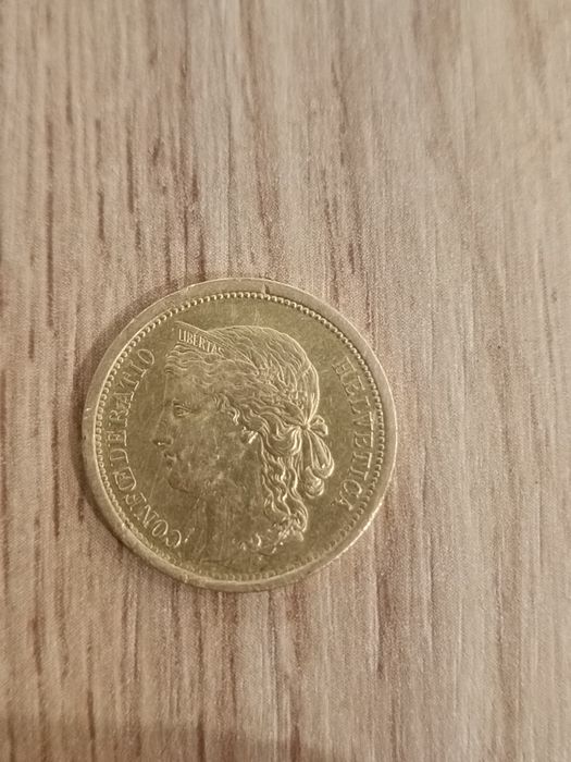 Златна монета  Швейцария нумизмати чна