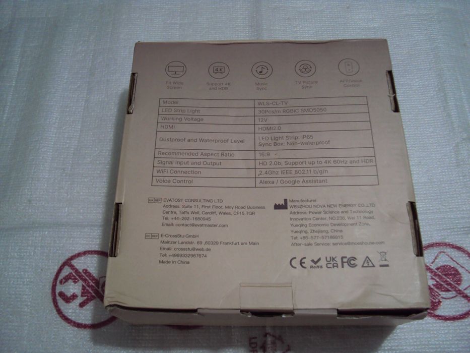 banda luminoasă pentru sincronizare TV Moes WLS-CL-TV55-EU-MS-WIFI