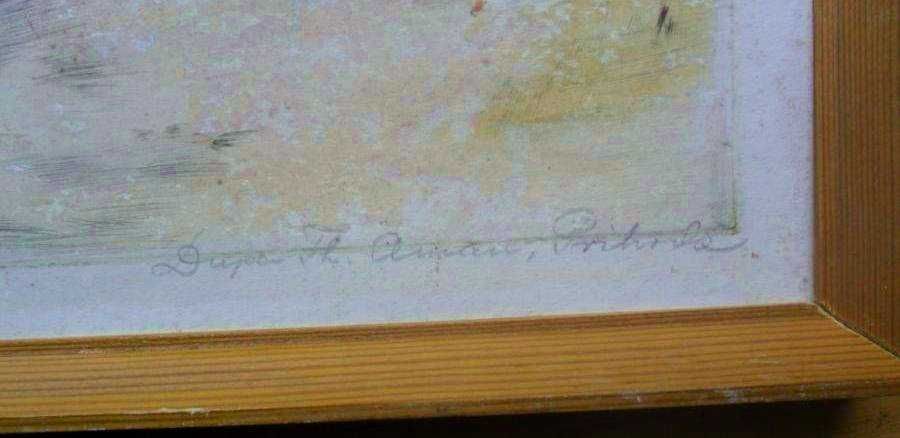 AUTENTIC "HORA" acvaforte acuarel PRIHODA István (1891-1965) dupa Aman